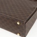 CELINE Macadam Canvas Hand Bag PVC Leather Brown Gold Auth 165186-15