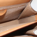 CELINE Macadam Canvas Hand Bag PVC Leather Brown Gold Auth 165186-19