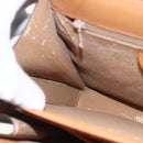CELINE Macadam Canvas Hand Bag PVC Leather Brown Gold Auth 165186-20