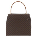 CELINE Macadam Canvas Hand Bag PVC Leather Brown Gold Auth 165186-2