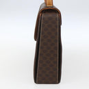 CELINE Macadam Canvas Hand Bag PVC Leather Brown Gold Auth 165186-4