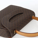CELINE Macadam Canvas Hand Bag PVC Leather Brown Gold Auth 165186-6