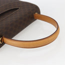 CELINE Macadam Canvas Hand Bag PVC Leather Brown Gold Auth 165186-7