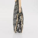 Christian Dior Trotter Canvas Saddle Pouch Pouch PVC Black Silver Auth 165188V-4