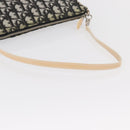 Christian Dior Trotter Canvas Saddle Pouch Pouch PVC Black Silver Auth 165188V-7