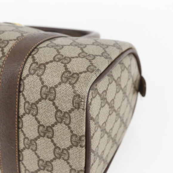 GUCCI GG Supreme Web Sherry Line Bag PVC Beige Gold 40 02 006 Auth 165192