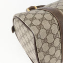 GUCCI GG Supreme Web Sherry Line Bag PVC Beige Gold 40 02 006 Auth 165192-16