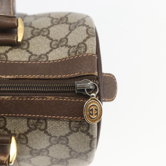 GUCCI GG Supreme Web Sherry Line Bag PVC Beige Gold 40 02 006 Auth 165192