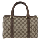 GUCCI GG Supreme Web Sherry Line Bag PVC Beige Gold 40 02 006 Auth 165192-2