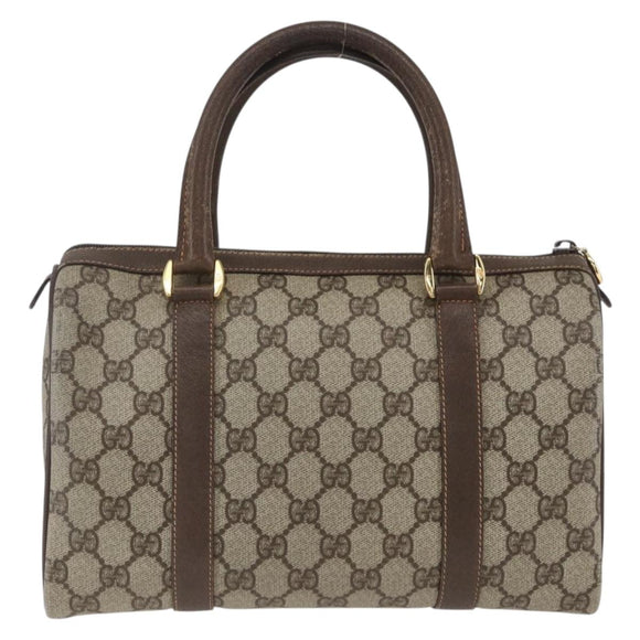 GUCCI GG Supreme Web Sherry Line Bag PVC Beige Gold 40 02 006 Auth 165192