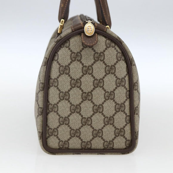 GUCCI GG Supreme Web Sherry Line Bag PVC Beige Gold 40 02 006 Auth 165192