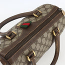 GUCCI GG Supreme Web Sherry Line Bag PVC Beige Gold 40 02 006 Auth 165192-6