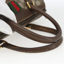GUCCI GG Supreme Web Sherry Line Bag PVC Beige Gold 40 02 006 Auth 165192-7