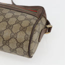 GUCCI GG Supreme Web Sherry Line Bag PVC Beige Gold 001 56 6655 Auth 165195-10