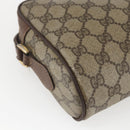 GUCCI GG Supreme Web Sherry Line Bag PVC Beige Gold 001 56 6655 Auth 165195-13