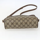 GUCCI GG Supreme Web Sherry Line Bag PVC Beige Gold 001 56 6655 Auth 165195-9