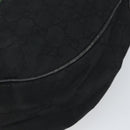 GUCCI GG Canvas Web Sherry Line Shoulder Bag Black Gold 010 378 Auth 165196-12