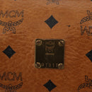 MCM Vicetos Logogram Shoulder Bag PVC Leather Brown Gold Auth 165197-12