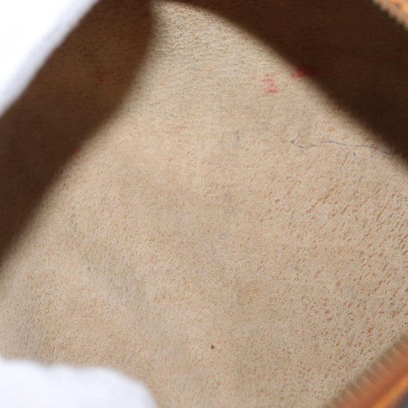 MCM Vicetos Logogram Shoulder Bag PVC Leather Brown Gold Auth 165197