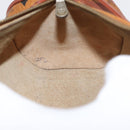 MCM Vicetos Logogram Shoulder Bag PVC Leather Brown Gold Auth 165197-19