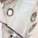PRADA Grommet Punching Chain Hand Bag Leather Ivory Silver Auth 165205-11