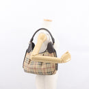 BURBERRY Nova Check Shoulder Bag PVC Beige Gold Auth 165209-25