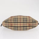 BURBERRY Nova Check Shoulder Bag PVC Beige Gold Auth 165209-5