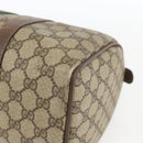 GUCCI GG Supreme Web Sherry Line Boston Bag PVC Beige Gold 39 02 007 Auth 165215-10
