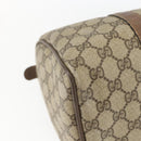 GUCCI GG Supreme Web Sherry Line Boston Bag PVC Beige Gold 39 02 007 Auth 165215-11