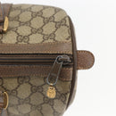 GUCCI GG Supreme Web Sherry Line Boston Bag PVC Beige Gold 39 02 007 Auth 165215-14