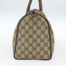 GUCCI GG Supreme Web Sherry Line Boston Bag PVC Beige Gold 39 02 007 Auth 165215-4