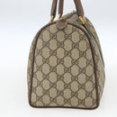 GUCCI GG Supreme Web Sherry Line Boston Bag PVC Beige Gold 39 02 007 Auth 165215-5