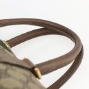 GUCCI GG Supreme Web Sherry Line Boston Bag PVC Beige Gold 39 02 007 Auth 165215-8