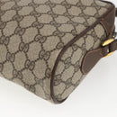 GUCCI GG Supreme Web Sherry Line Bag PVC Beige Gold 56 02 088 Auth 165218-12
