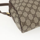 GUCCI GG Supreme Web Sherry Line Bag PVC Beige Gold 56 02 088 Auth 165218-13
