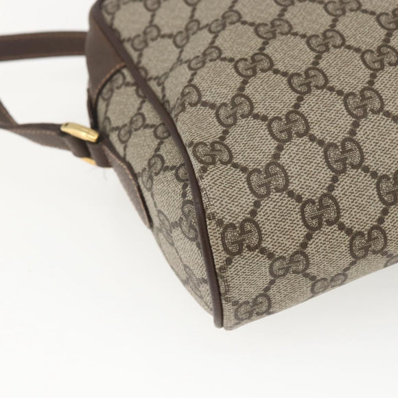 GUCCI GG Supreme Web Sherry Line Bag PVC Beige Gold 56 02 088 Auth 165218