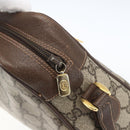 GUCCI GG Supreme Web Sherry Line Bag PVC Beige Gold 56 02 088 Auth 165218-14