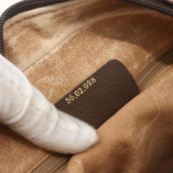 GUCCI GG Supreme Web Sherry Line Bag PVC Beige Gold 56 02 088 Auth 165218