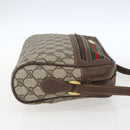 GUCCI GG Supreme Web Sherry Line Bag PVC Beige Gold 56 02 088 Auth 165218-5