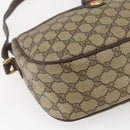 GUCCI GG Supreme Web Sherry Line Bag PVC Beige Gold 89 02 077 Auth 165219-11