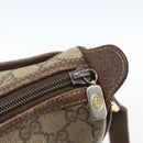 GUCCI GG Supreme Web Sherry Line Bag PVC Beige Gold 89 02 077 Auth 165219-14