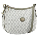 GUCCI GG Plus Supreme Shoulder Bag PVC Gray Gold Auth 165221-1