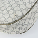 GUCCI GG Plus Supreme Shoulder Bag PVC Gray Gold Auth 165221-11