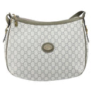 GUCCI GG Plus Supreme Shoulder Bag PVC Gray Gold Auth 165221-2