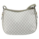 GUCCI GG Plus Supreme Shoulder Bag PVC Gray Gold Auth 165221-3