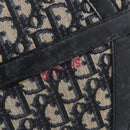 Christian Dior Trotter Canvas Boston Bag Navy Silver Auth 165227-10