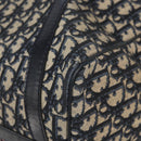 Christian Dior Trotter Canvas Boston Bag Navy Silver Auth 165227-11