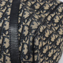 Christian Dior Trotter Canvas Boston Bag Navy Silver Auth 165227-13