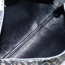 Christian Dior Trotter Canvas Boston Bag Navy Silver Auth 165227-16