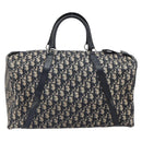 Christian Dior Trotter Canvas Boston Bag Navy Silver Auth 165227-3